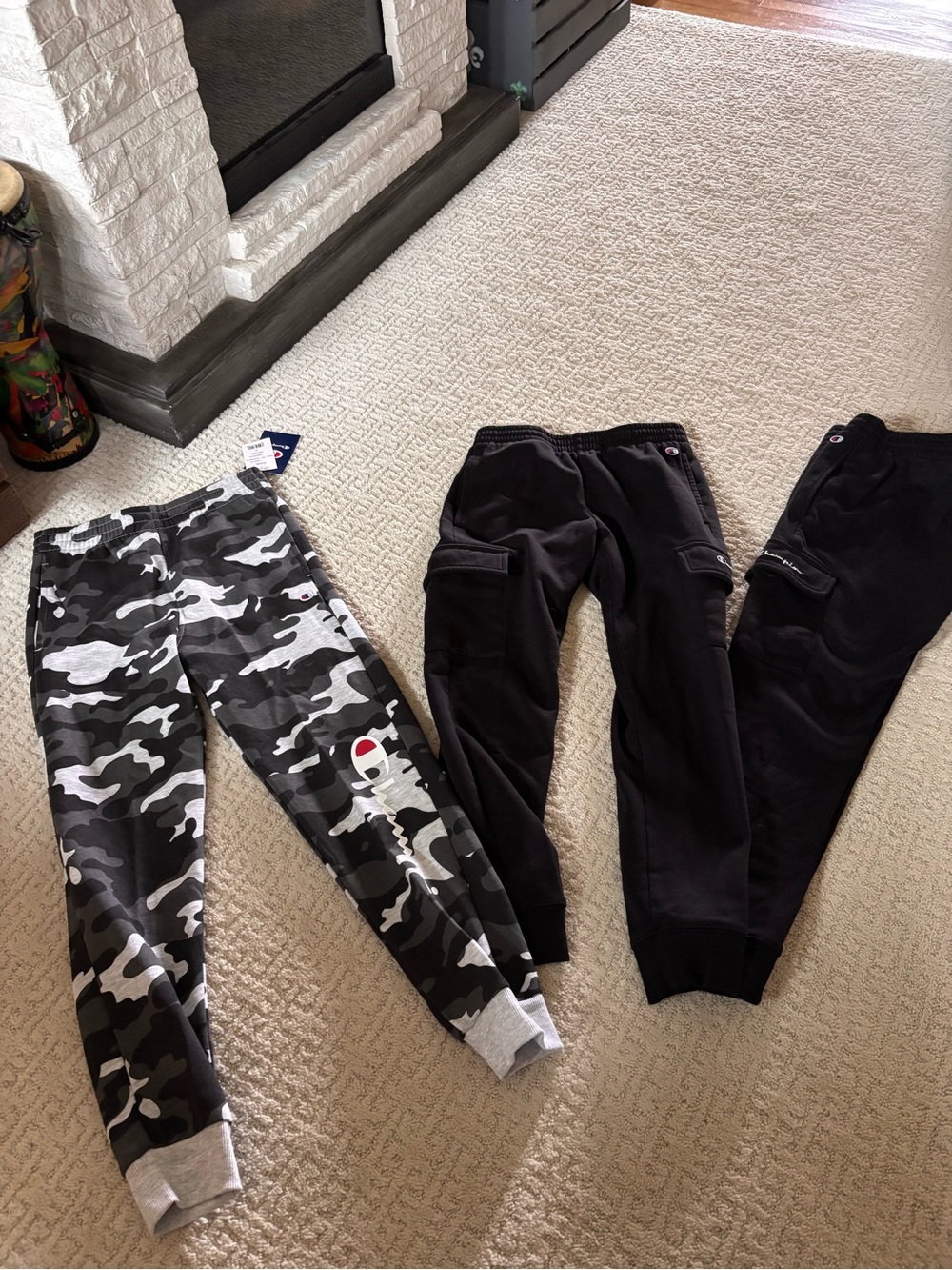 Champion Kids Black & Grey Camo Jogger Pants - 2 Pack
